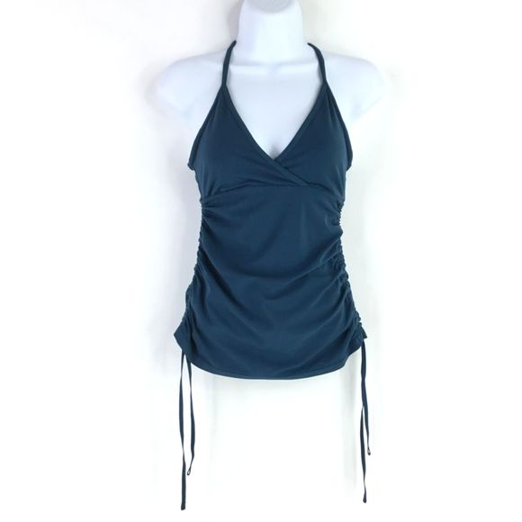 Lululemon Womens Full Freedom Yoga Tank Size 4 in Nile Blue Nulu Cinch Up Sides - Picture 16 of 16